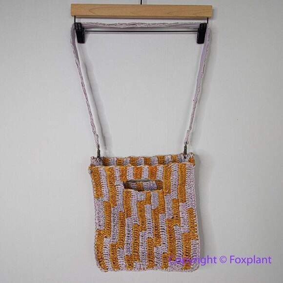 New!  Free People‎ Collection Brunch Date Clutch Woven Shoulder Bag in Lavender - Picture 1 of 14